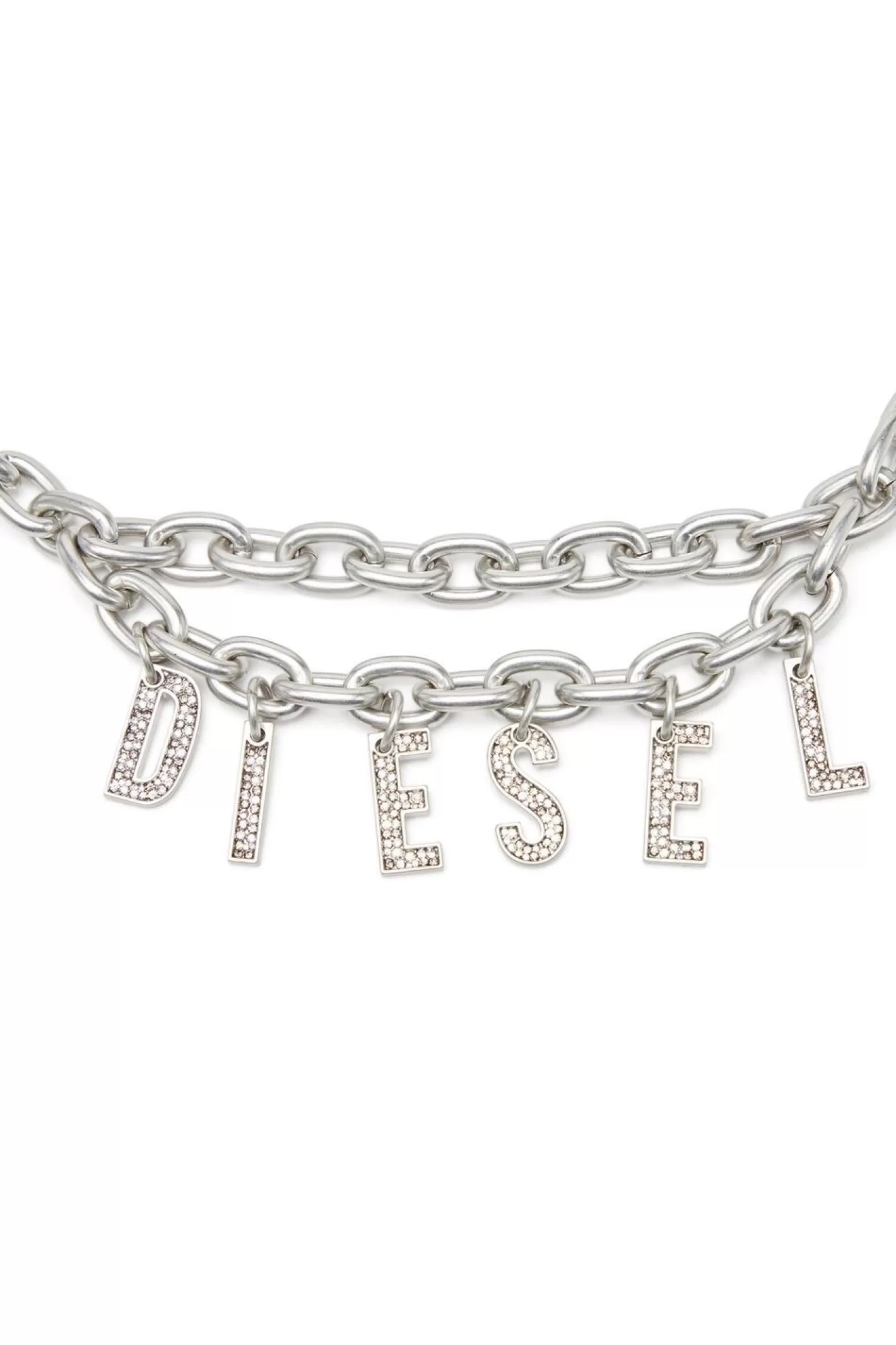 Gurtel*Damen Diesel B-Charm Chain Silber