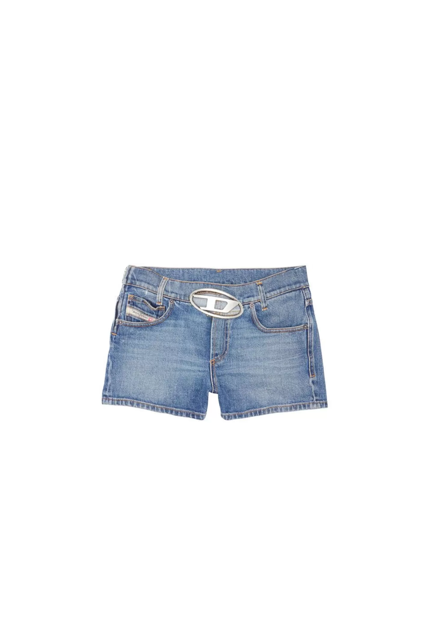 Hosen Und Shorts*Damen Diesel De-Lyla-Sh-Fsc Mittelblau