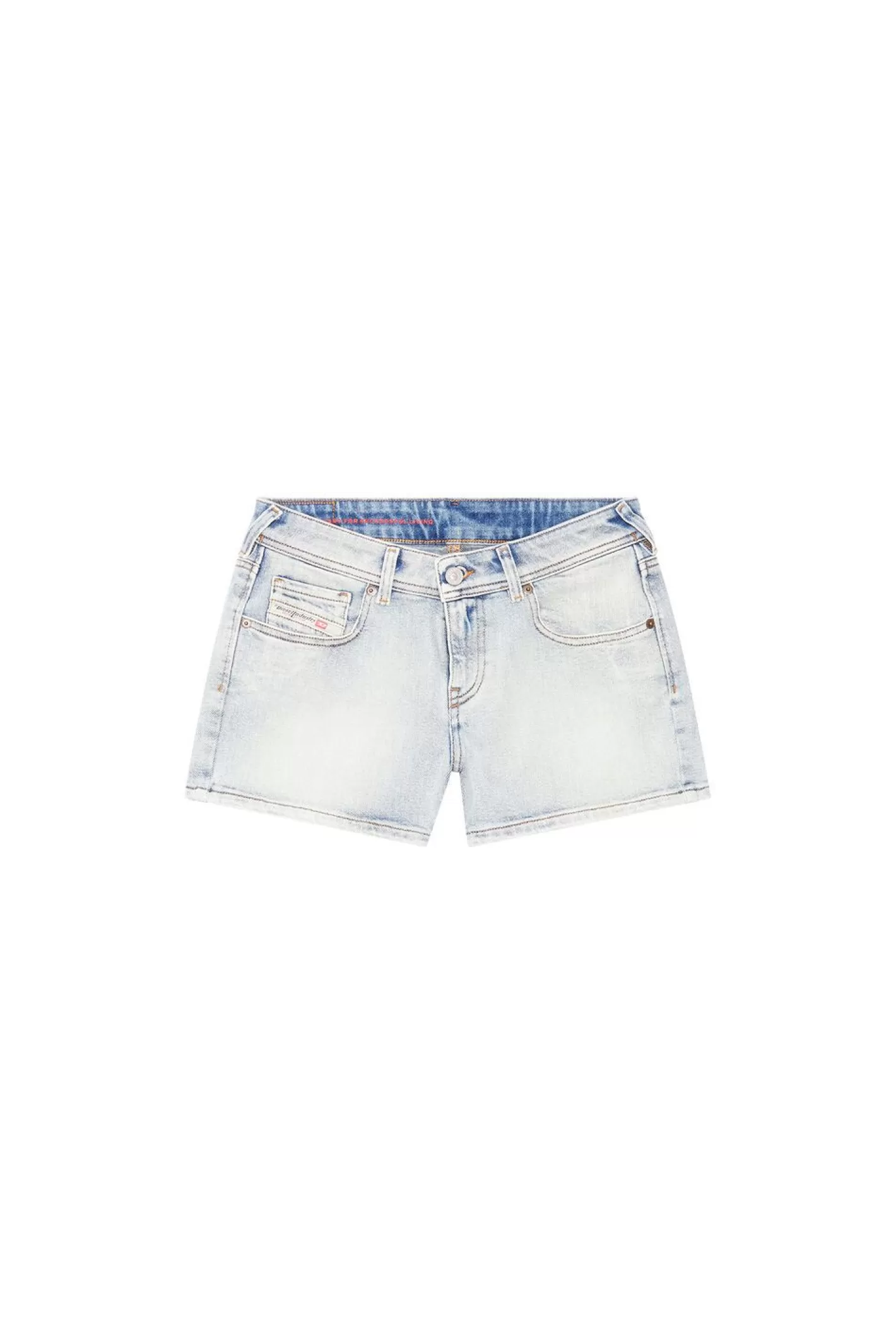 Hosen Und Shorts*Damen Diesel De-Lyla-Short Hellblau