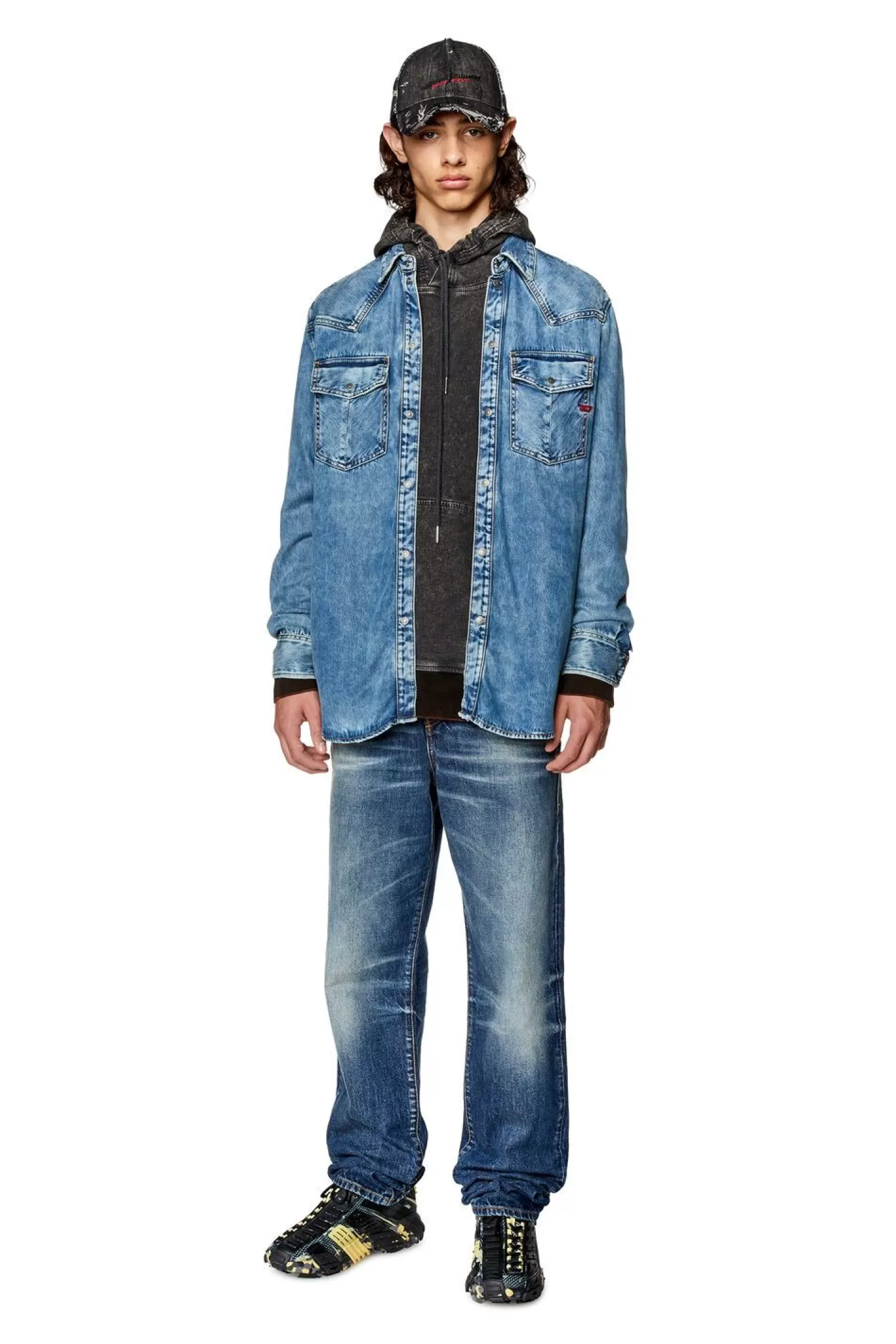 Hemden*Herren Diesel D-Ocean Mittelblau