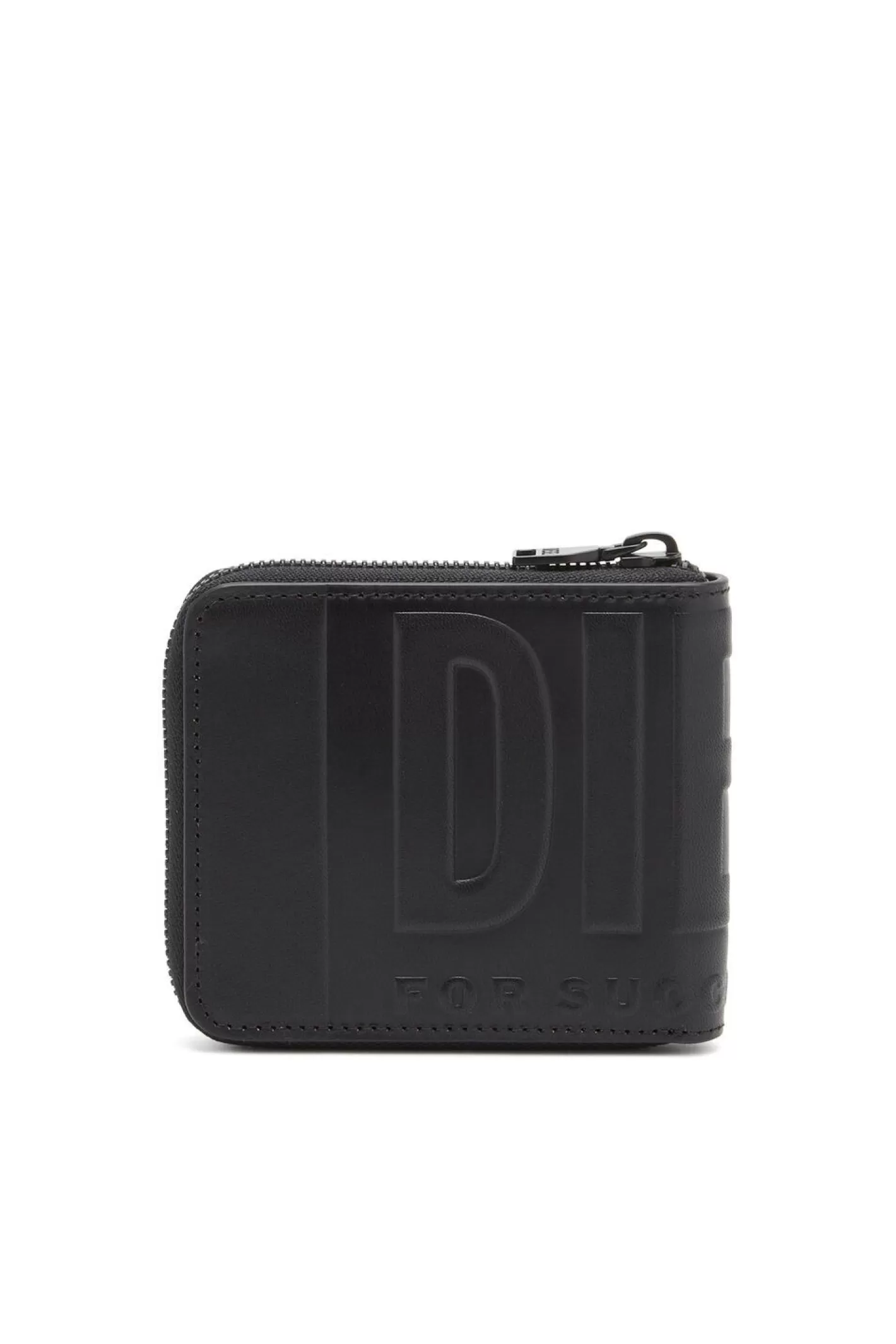 Geldbeutel*Herren Diesel Dsl 3D Bi-Fold Coin Zip Xs Schwarz