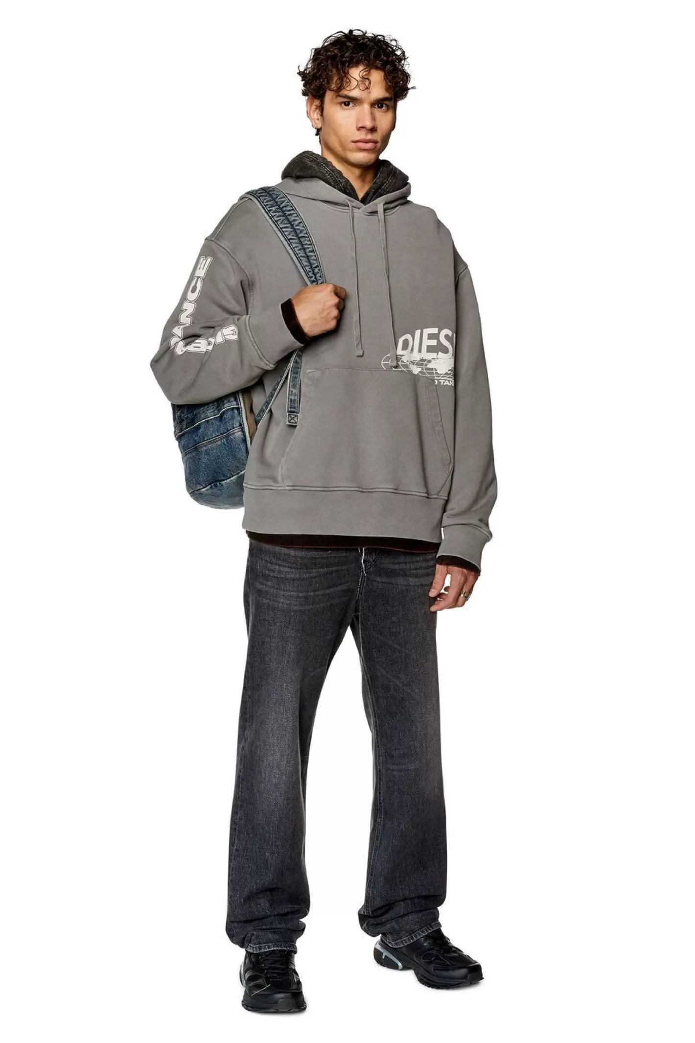 Sweatshirts*Herren Diesel S-Macs-Hood-L1 Grau