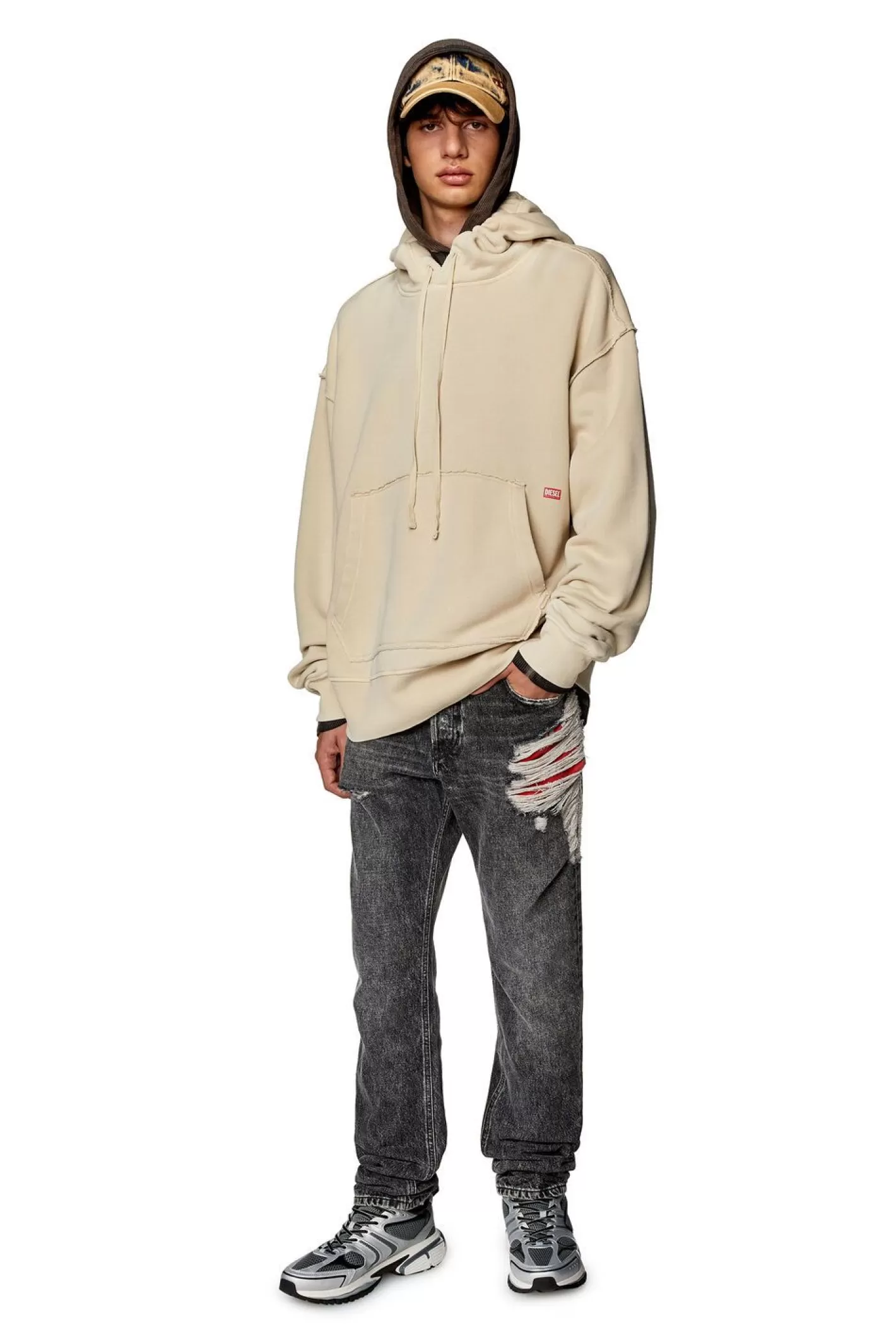 Sweatshirts*Herren Diesel S-Macs-Hood-Rw Beige