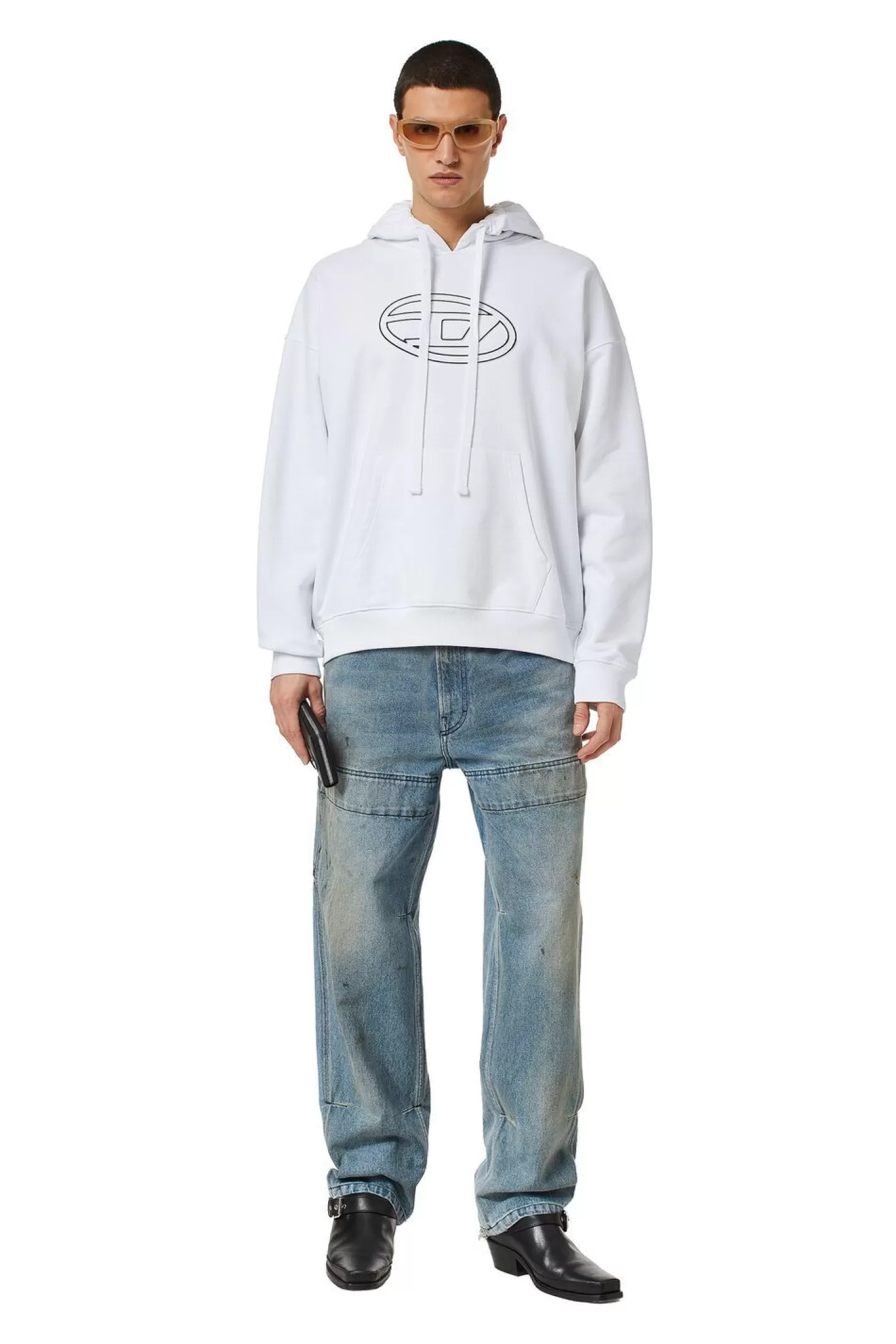 Sweatshirts*Herren Diesel S-Ummer-Bigoval Weis