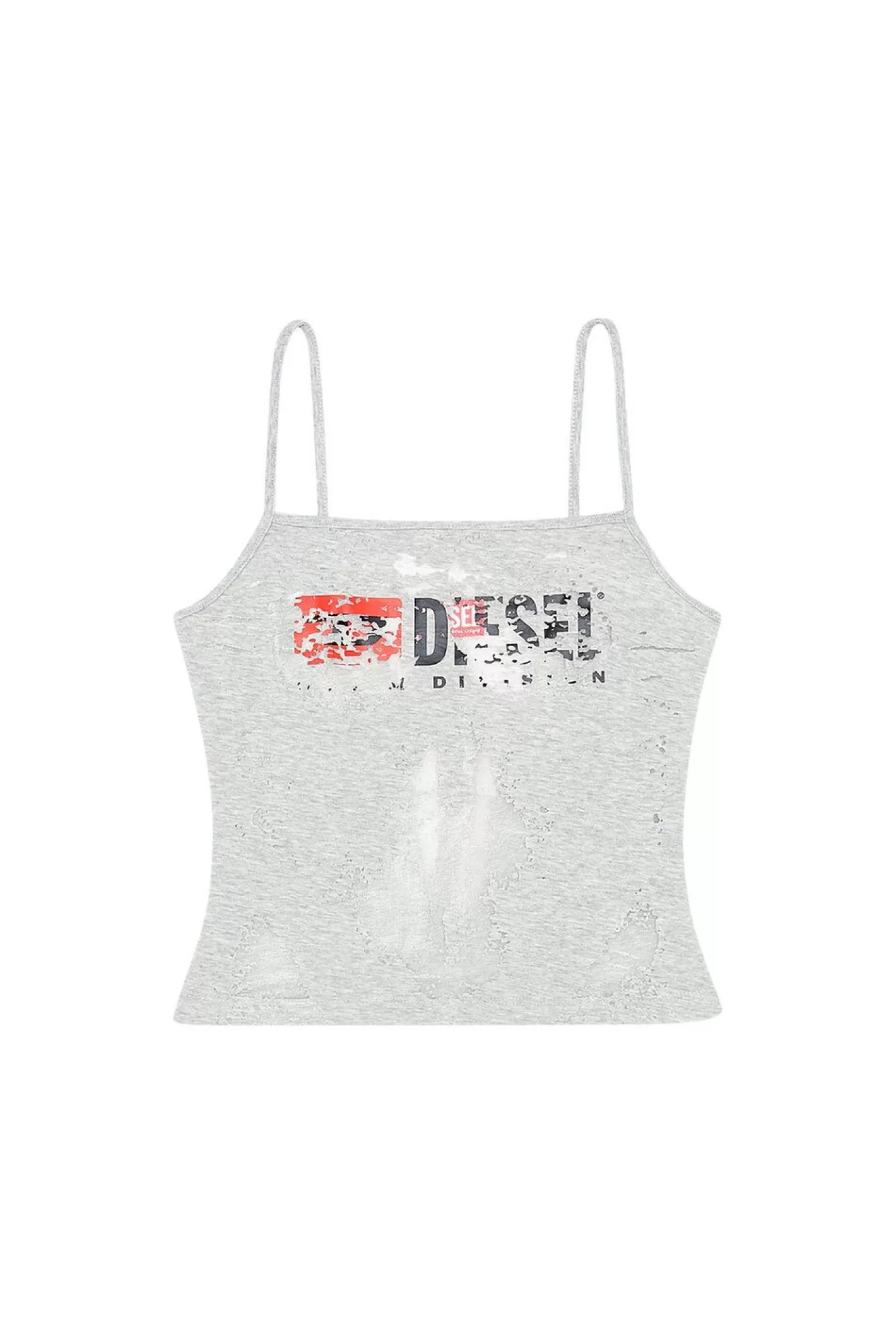 T-Shirts Und Tops*Damen Diesel T-Hoper-Devo Grau