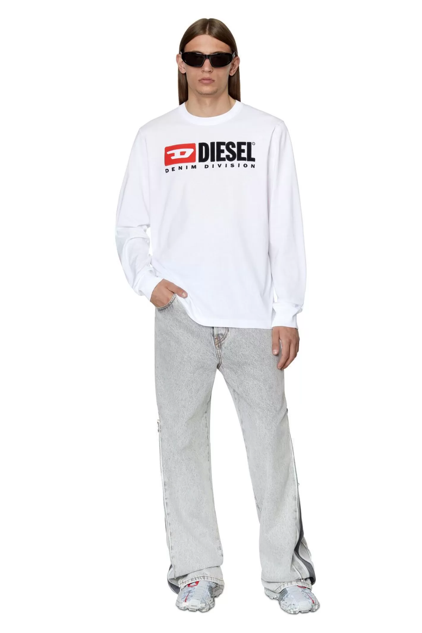 T-Shirts*Herren Diesel T-Just-Ls-Div Weis