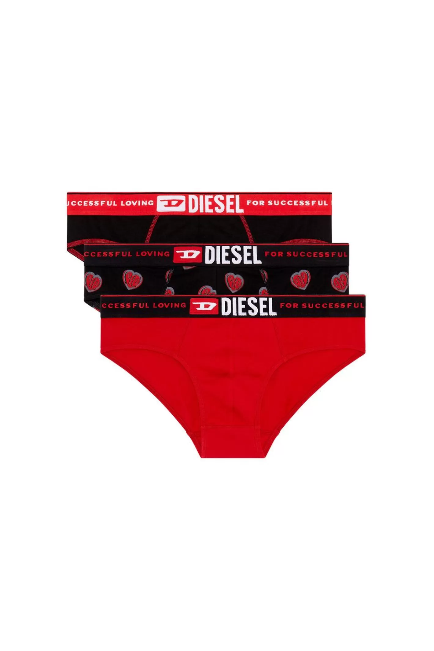 Unterwasche*Herren Diesel Umbr-Andrethreepack Blau/Rot